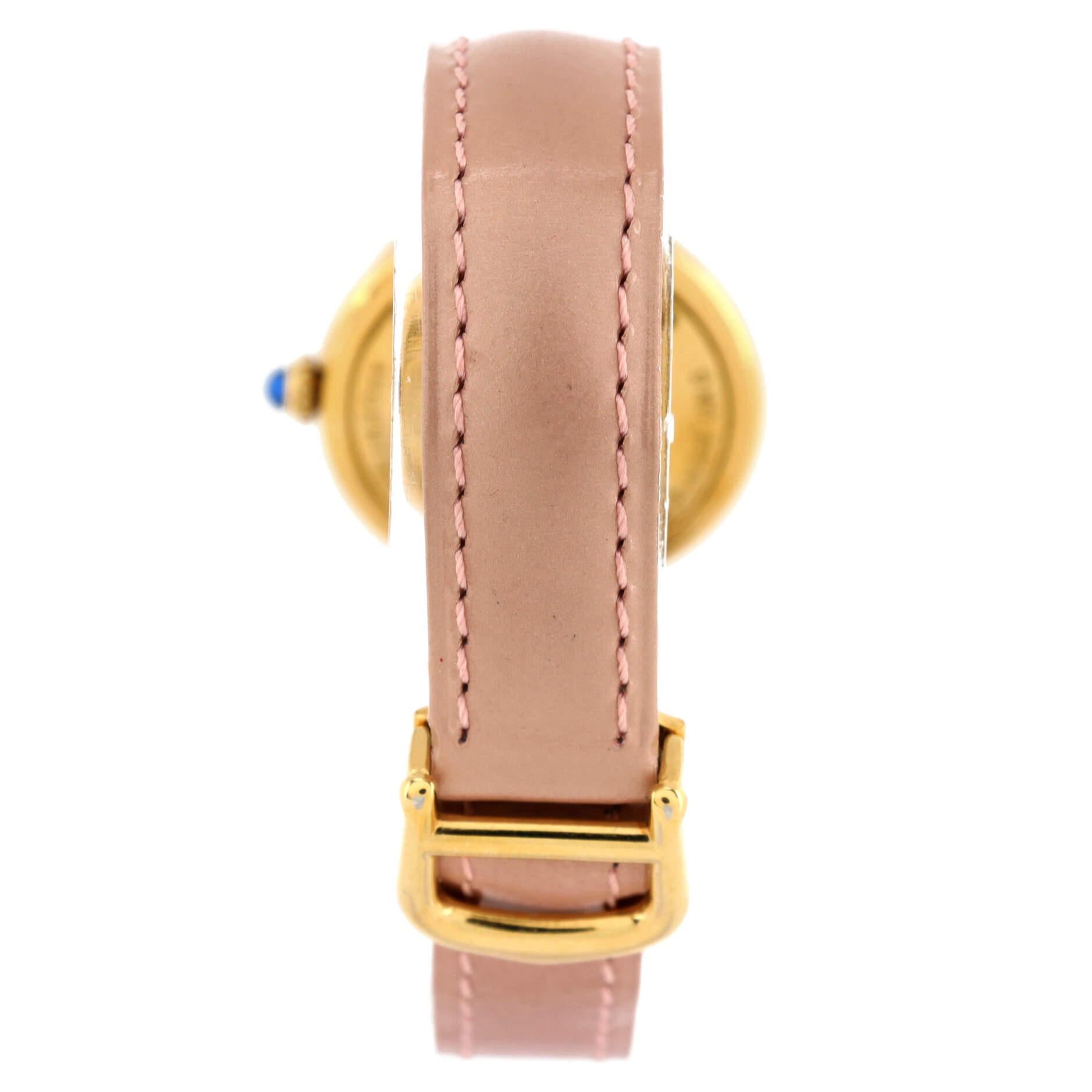 Cartier Must de Cartier Trinity Quarz-Uhr Vermeil Platin Sterlingsilber Damen