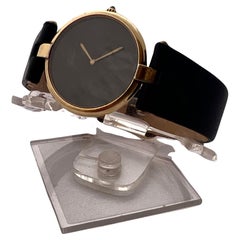 Used Cartier Must de Cartier Vendome Argent 925 Rare Black Dial 30 mm Watch