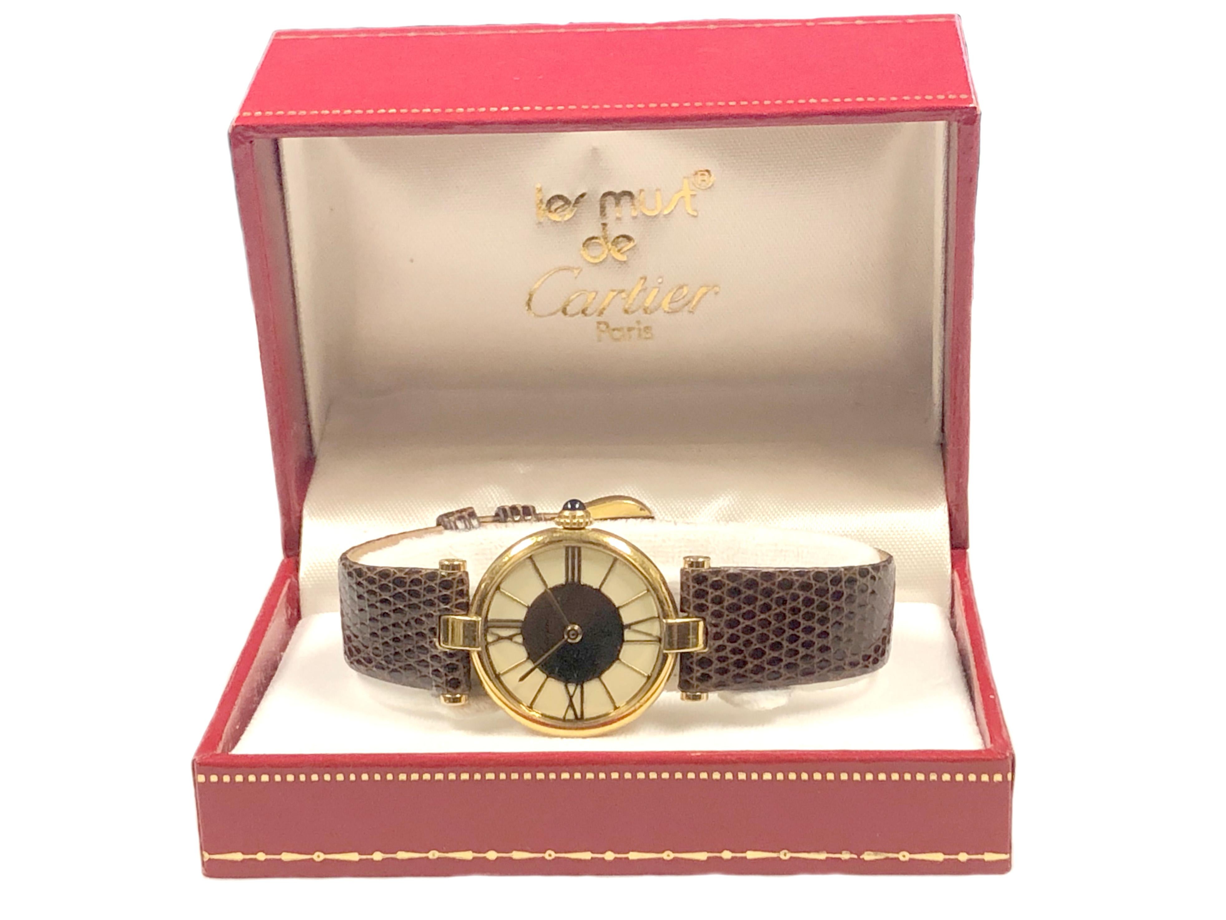 Women's Cartier Must De Cartier Vendome Ladies Vermeil Quartz Wristwatch