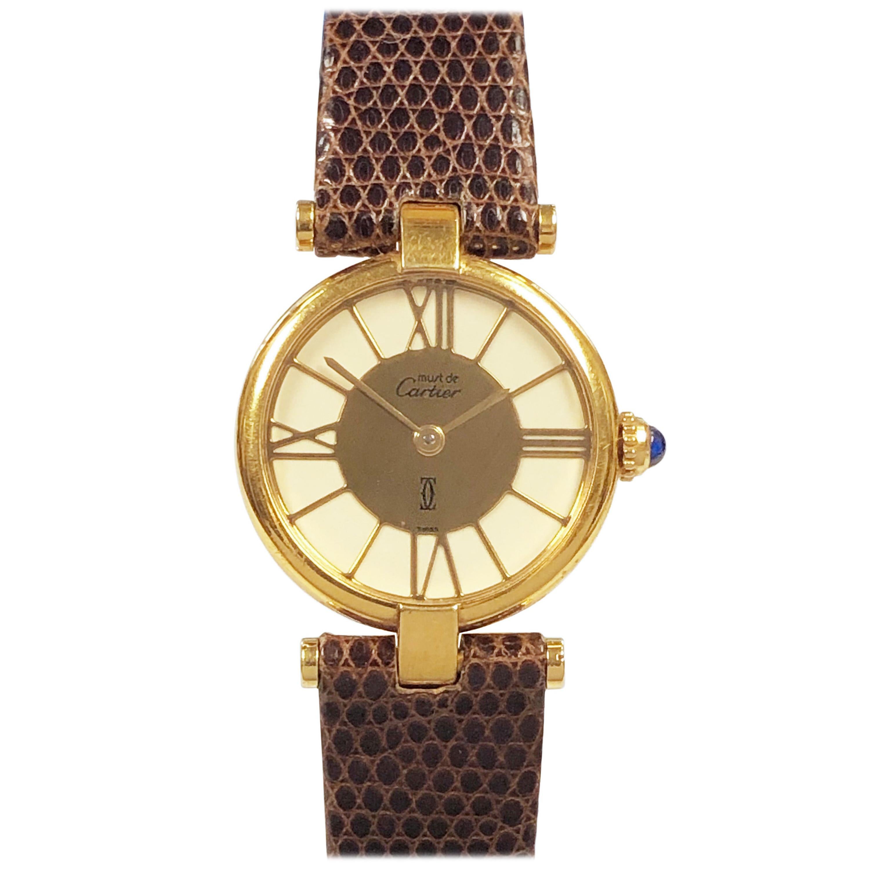Cartier Must De Cartier Vendome Ladies Vermeil Quartz Wristwatch