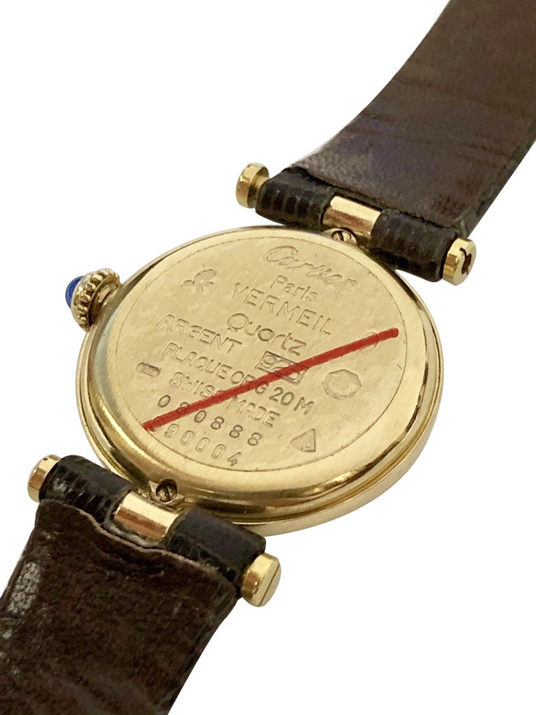 Cartier Must de Cartier Vendome Vermeil Ladies Quartz Wrist Watch at  1stDibs | cartier vendome watch, cartier must de vendome, must de cartier  montre