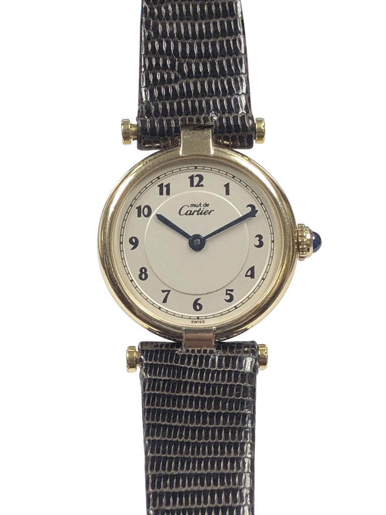 Cartier Must de Cartier Vendome Vermeil Ladies Quartz Wrist Watch at 1stDibs