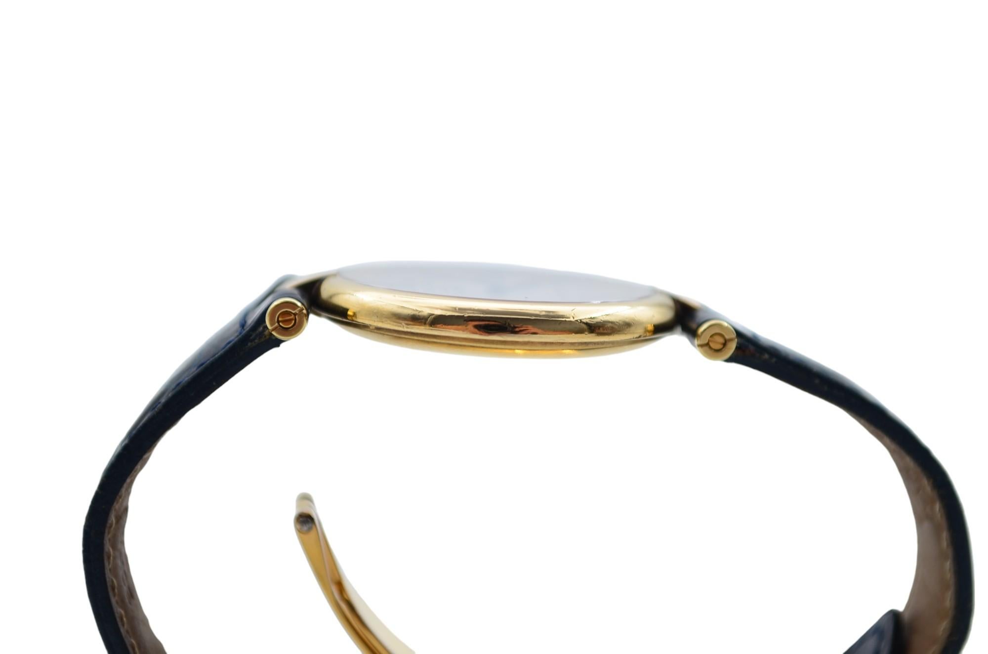 Cartier Must De Cartier Vendome Vermeil Watch 30mm Gold Plated Quartz Ref 590003 For Sale 9