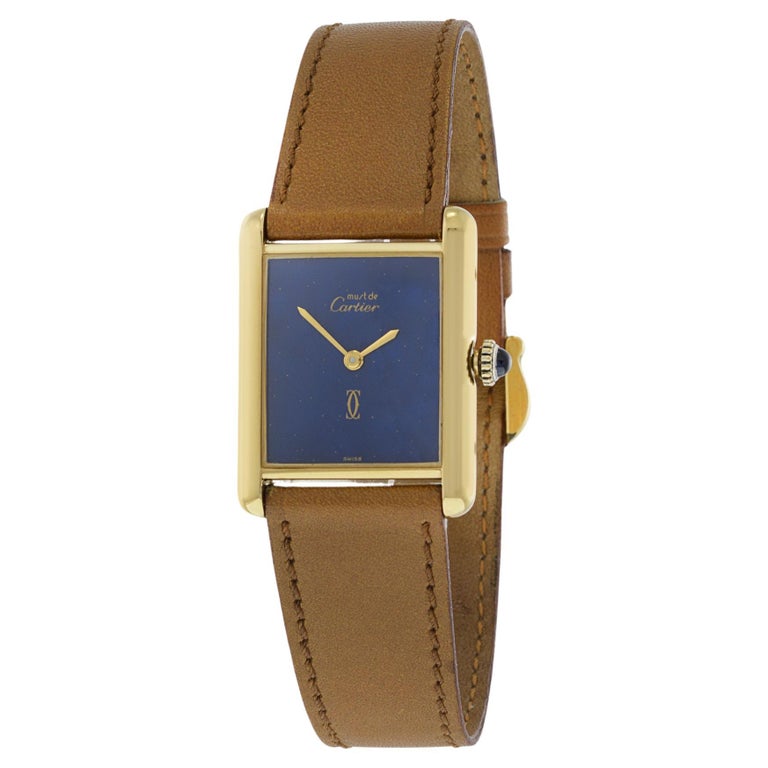 Cartier Must de Cartier Vermeil Manual Wind Tank Watch Lapis  display picture 1