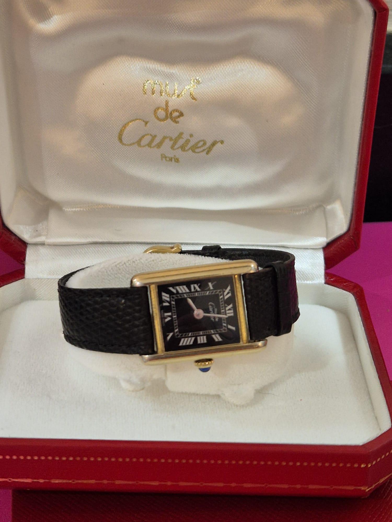 💎 Cartier Must de Cartier Vermeil – Serviced by Cartier in 2022

A finer example you may not find. This vintage Must de Cartier has undergone a full Cartier service in April 2022 in New York, including an overhaul that brings this classic timepiece