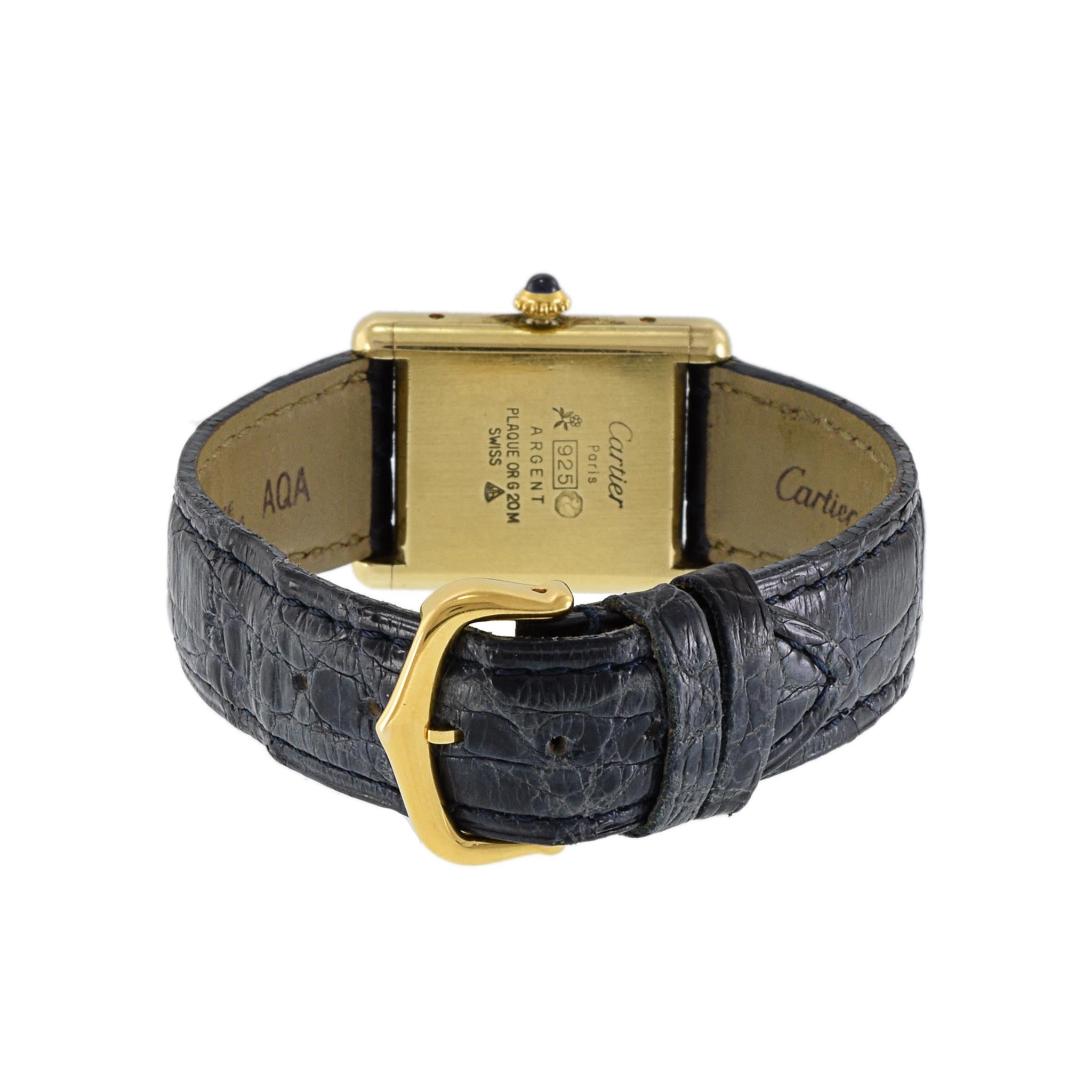 Cartier Must de Cartier Vermeil-Tank mit Handaufzug 1