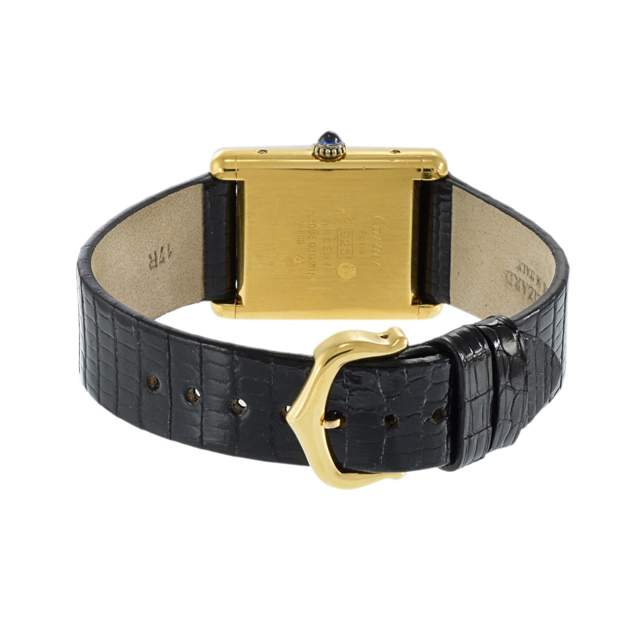 Cartier Must de Cartier Vermeil-Tank mit Handaufzug 1