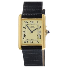 Cartier Must de Cartier Vermeil-Tank mit Handaufzug