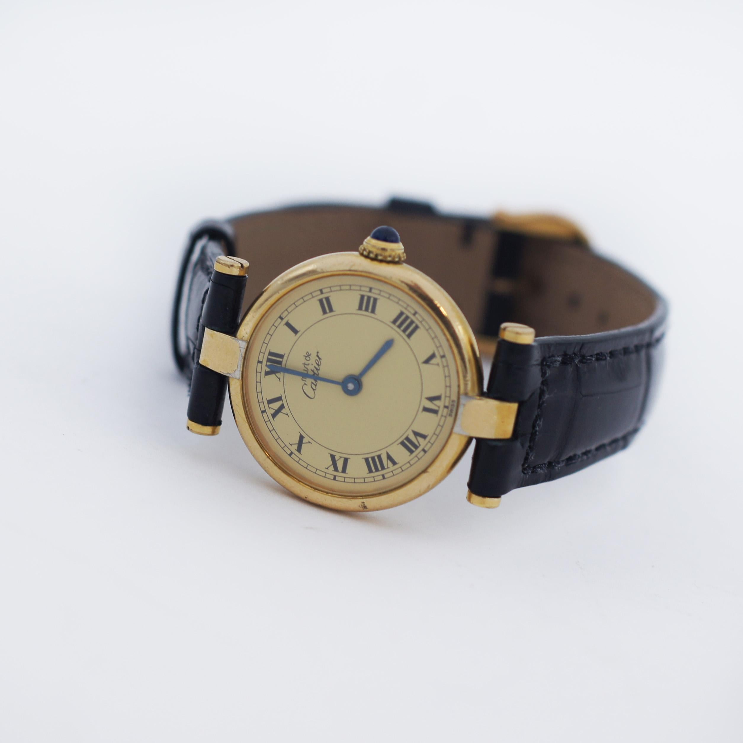 Women's or Men's Cartier Must De Cartier Vermeil Vendrome Watch