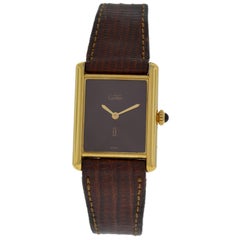 Cartier Must de Cartier Vermeil Yellow Gold Silver Mechanical Watch