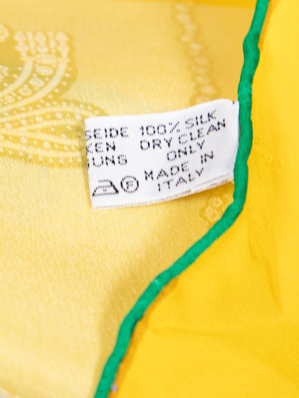 Cartier Must De Cartier Yellow Silk Square Scarf 1