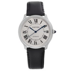 Cartier Must de Ronde Steel Silver Dial Automatic Mens Watch WSRN0032