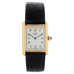 Cartier Must de Tank Gold Plaque 1615 Ladies Watch
