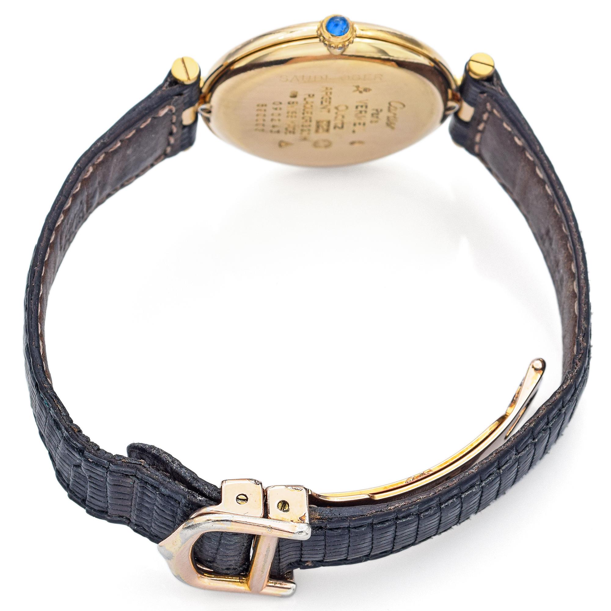 Women's Cartier Must de Vendome 590003 Ladies Vermeil Silver Quartz Wristwatch