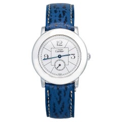Cartier Must DE W1009475 925 Silver White dial Quartz Women Watch 32mm