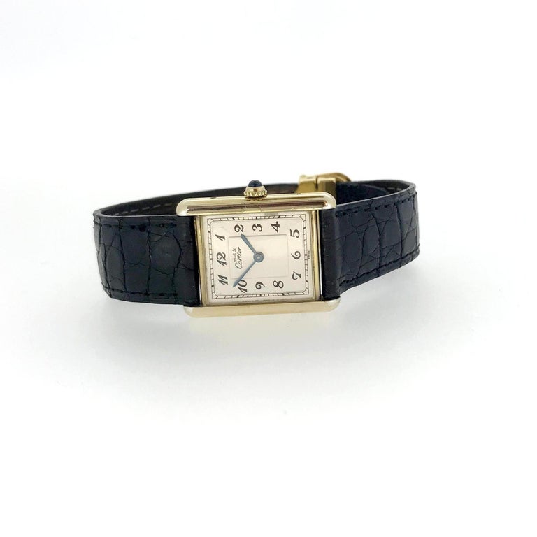 Cartier Must Tank Vermeil 590005 Quartz Wristwatch at 1stDibs