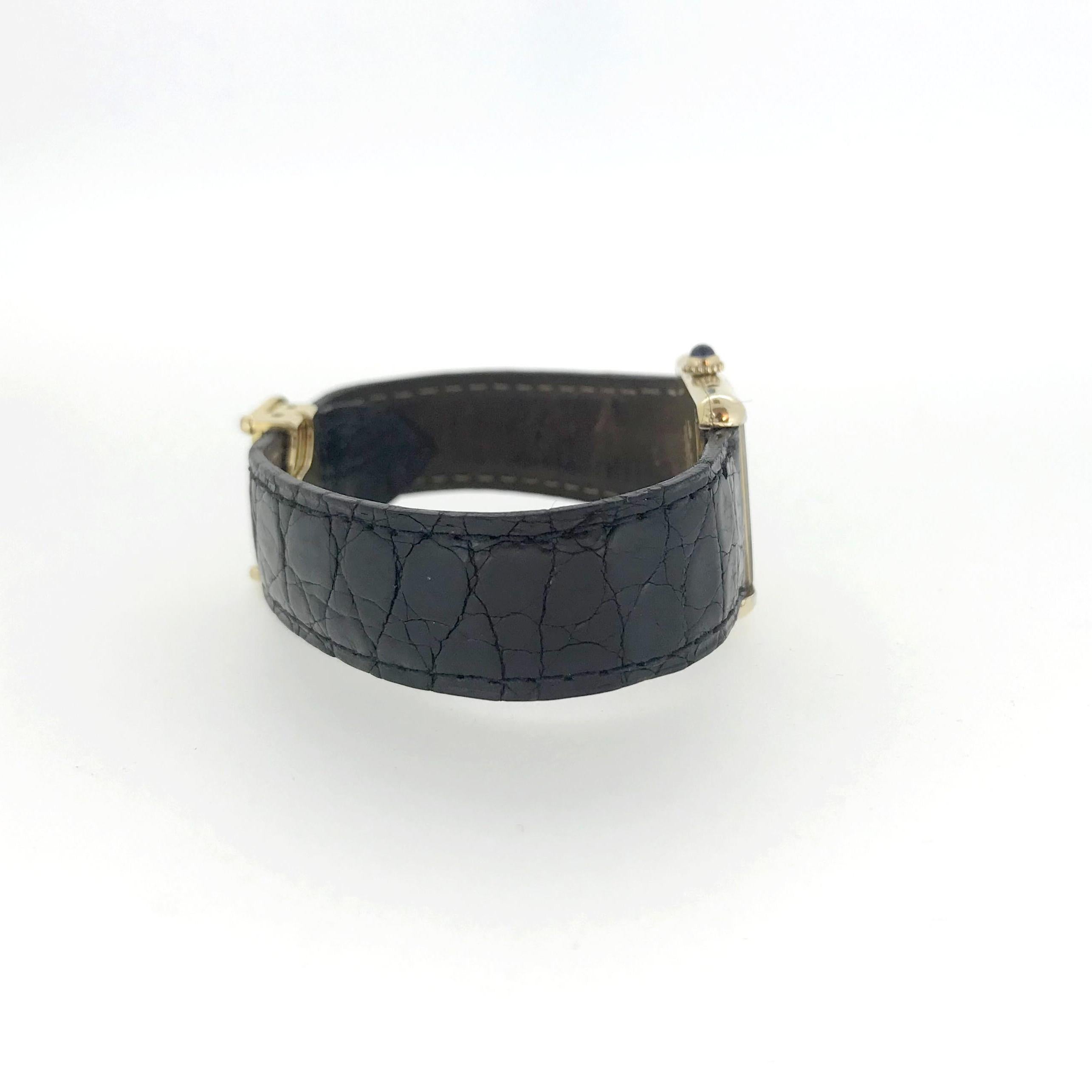  Cartier Must Tank Vermeil 590005 Montre-bracelet à quartz Unisexe 
