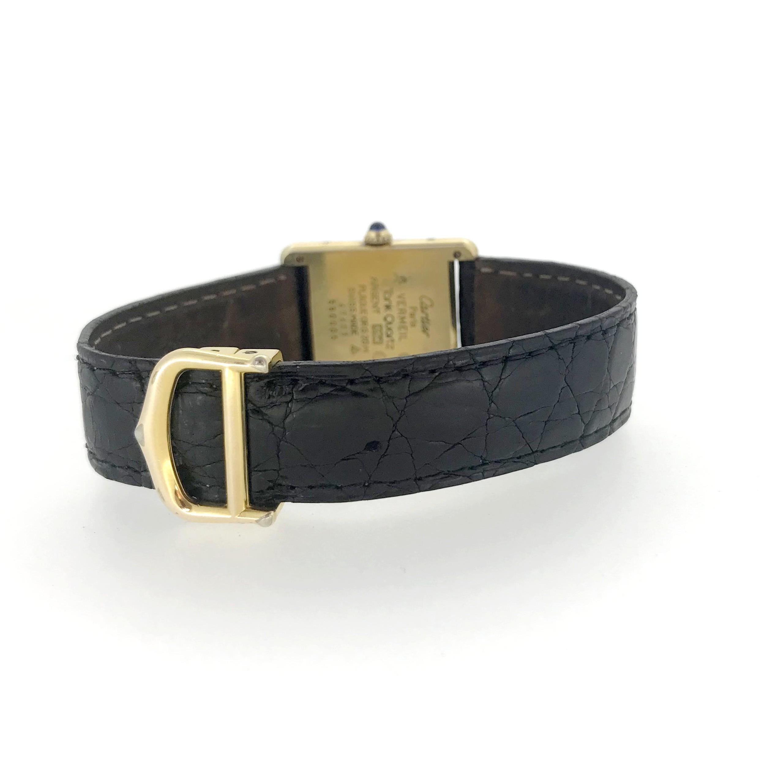 Cartier Must Tank Vermeil 590005 Montre-bracelet à quartz 1