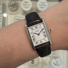 Cartier Must Tank Vermeil Quartz Watch Sterling Silver Large Model Vintage 1990s