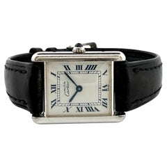 Cartier Must Tank Vermeil Quartz Watch Sterling Silver Large Model Vintage 1990s