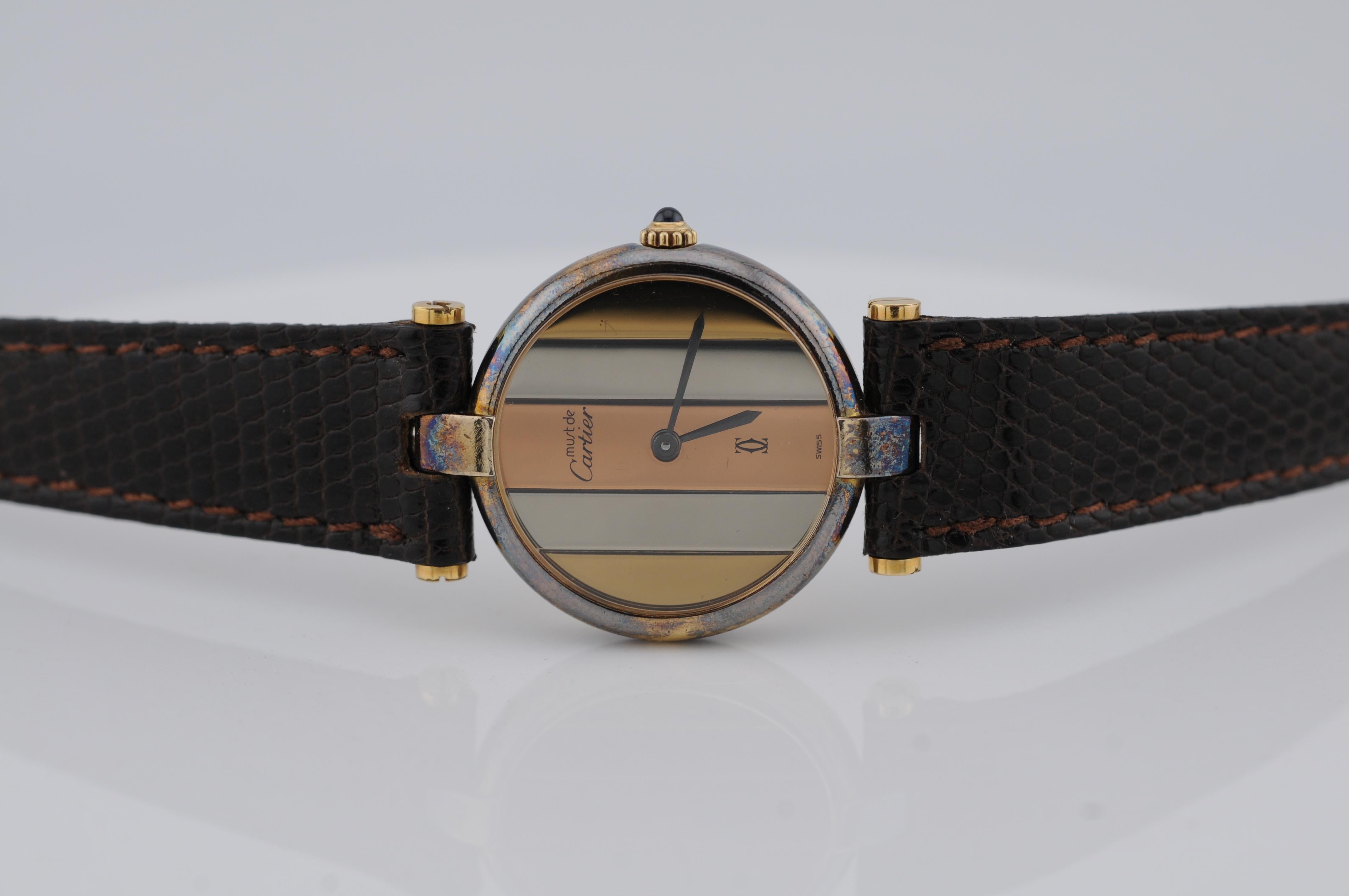 Cartier Must Trinity Quartz Argental Rotondo In condizioni buone in vendita a Berlin, BE