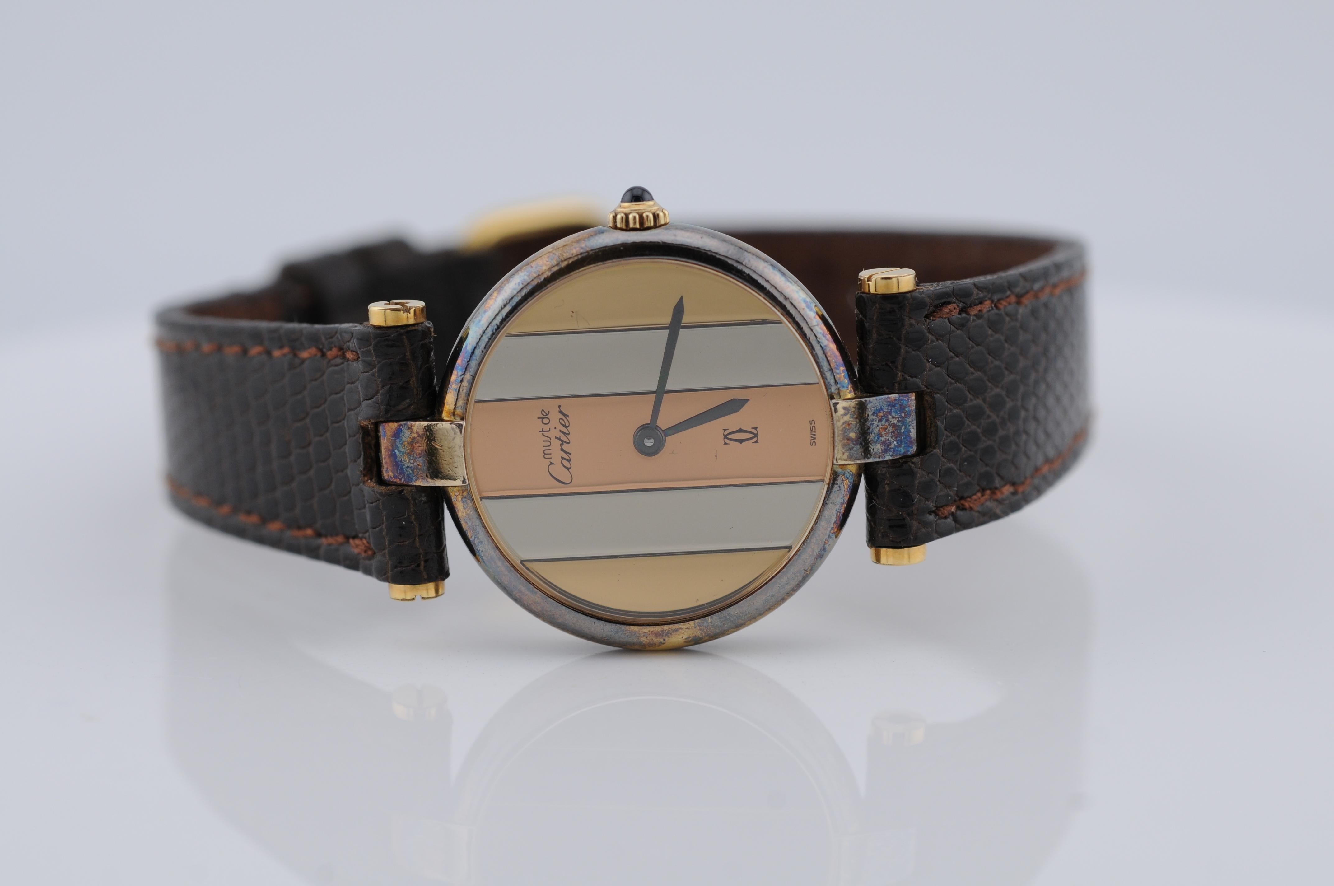 Cartier Must Trinity Quartz Argental Rotondo in vendita 3
