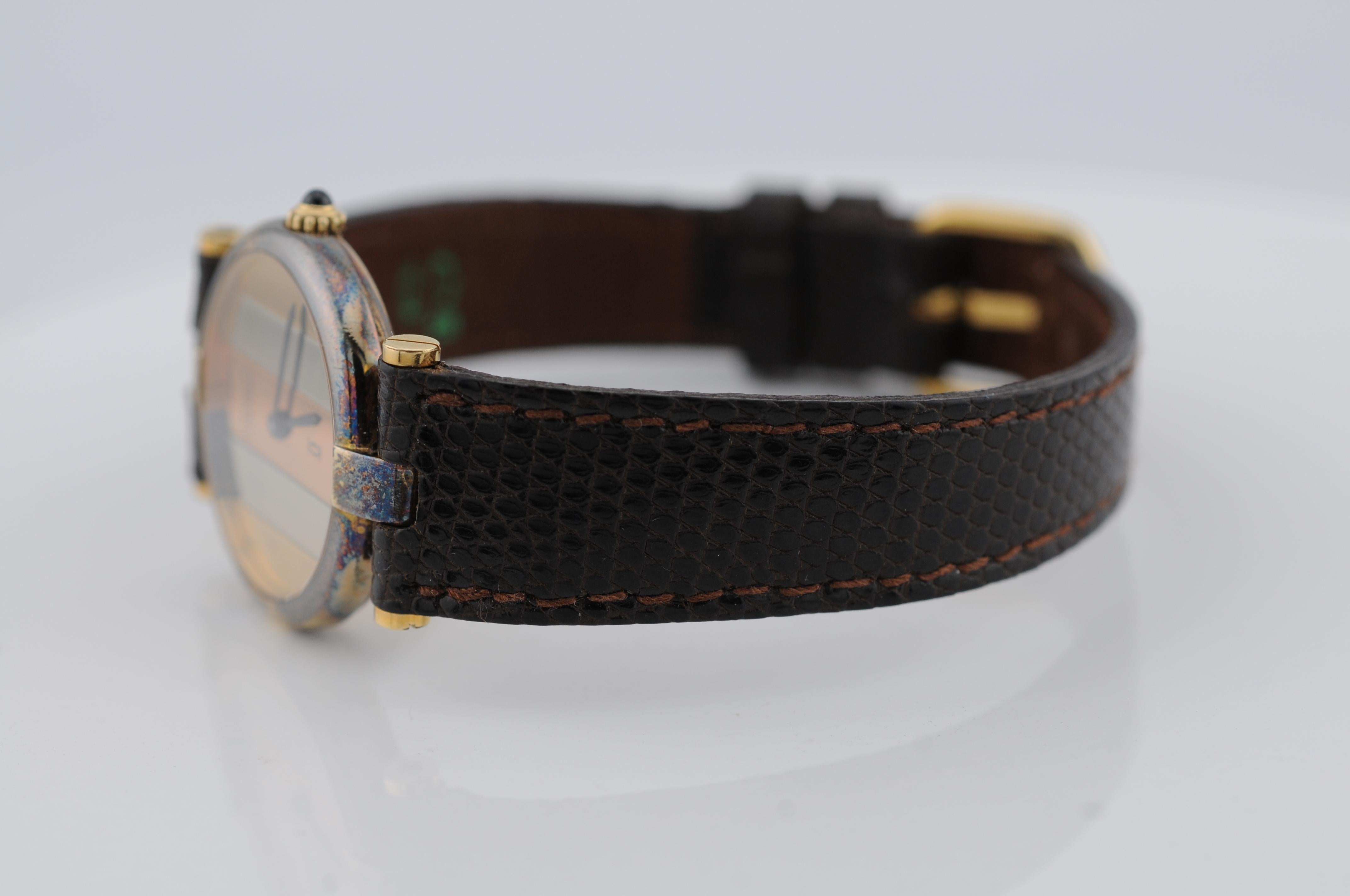 Cartier Must Trinity Quartz Argental Rotondo in vendita 5