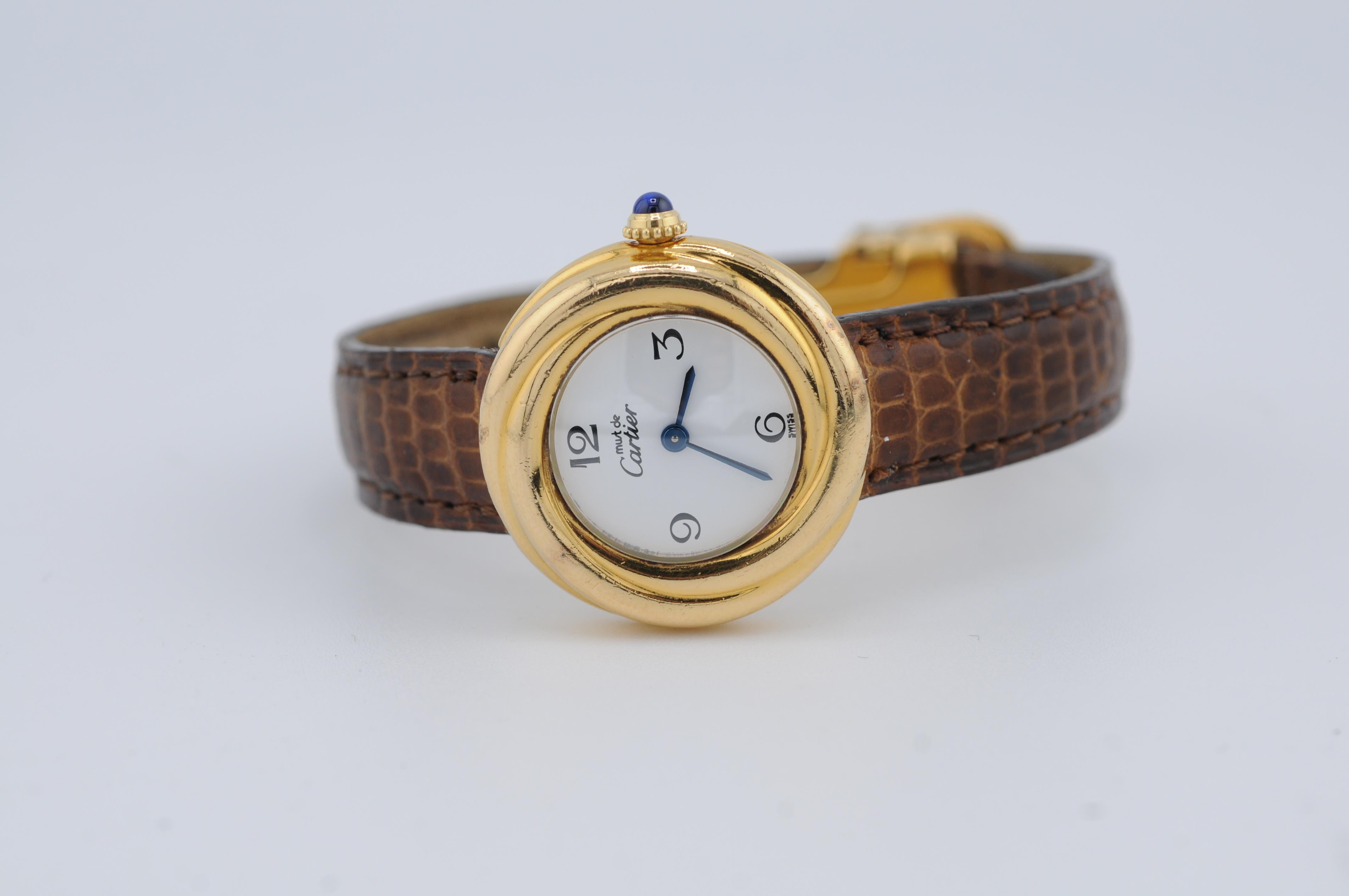 Cartier Must Trinity Vermeil 27mm Ref. 2735 Vintage Movimiento estético en venta