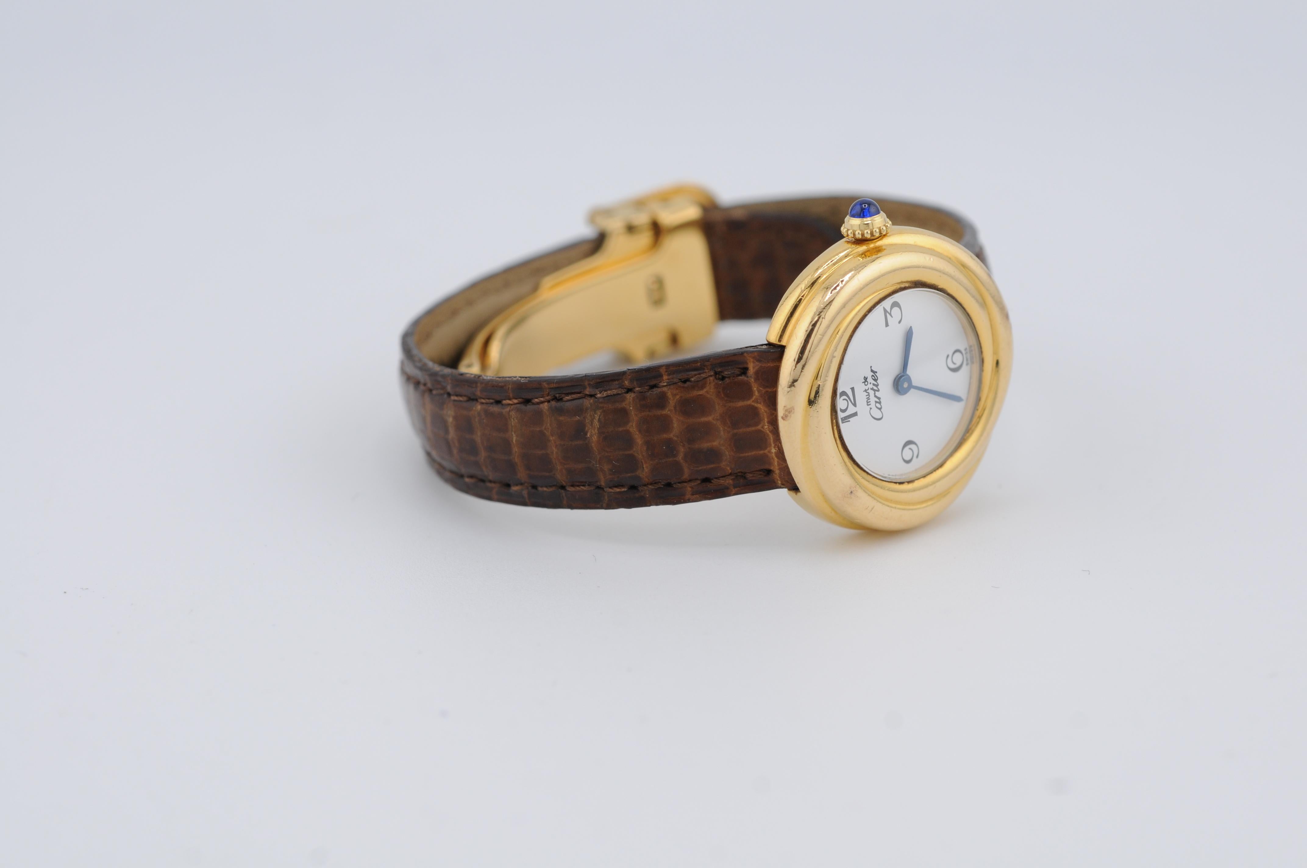 Cartier Must Trinity Vermeil 27mm Ref. 2735 Vintage en Bueno estado para la venta en Berlin, BE