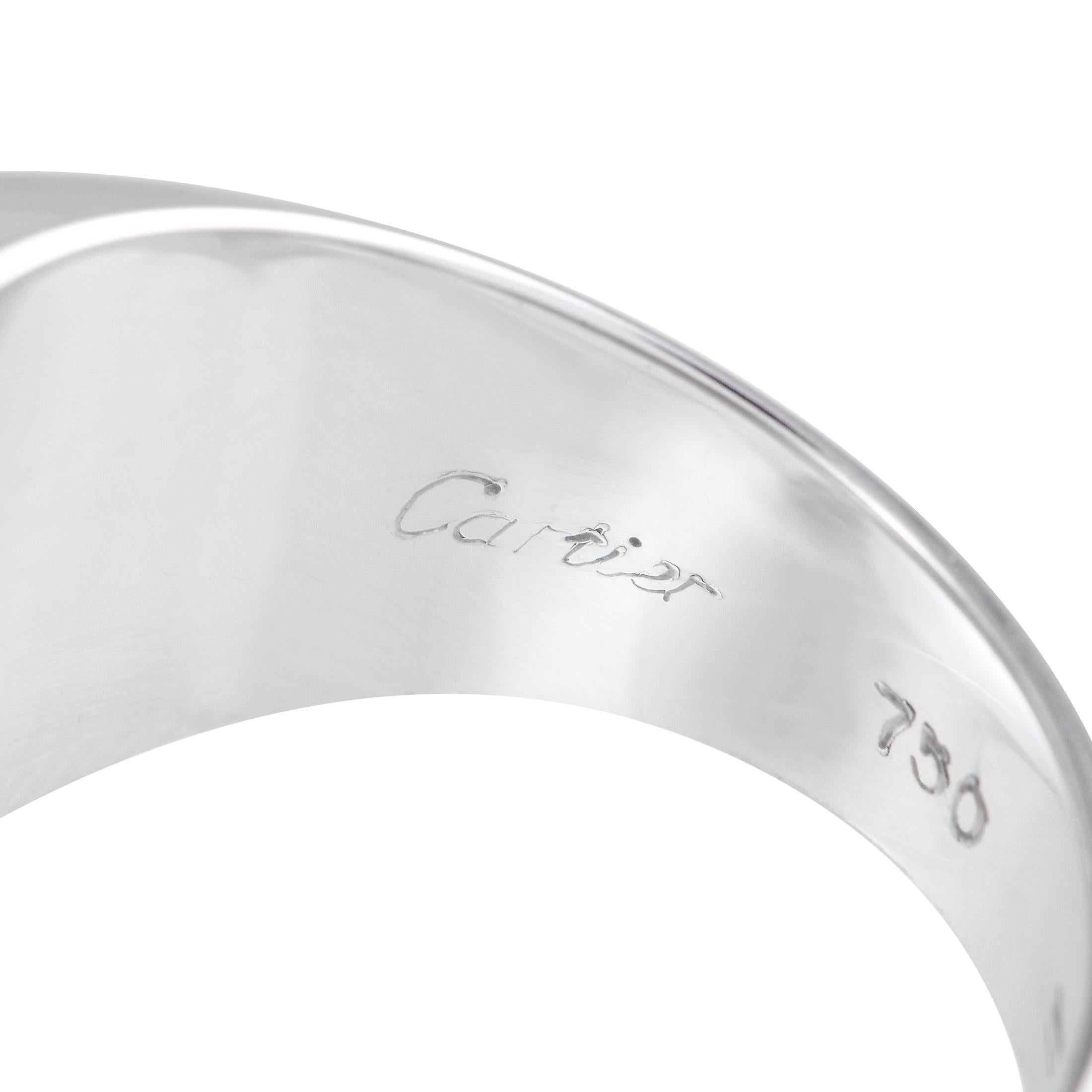 Cartier Myst Ring aus 18 Karat Weißgold mit 1,0 Karat Diamant und Bergkristall im Zustand „Hervorragend“ in Southampton, PA