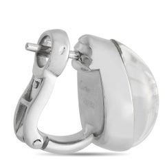 Cartier Myst 18K White Gold Rock Crystal Earrings