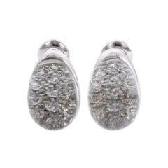 Cartier Myst De Cartier 18 Karat White Gold Rock Crystal Diamond Earrings