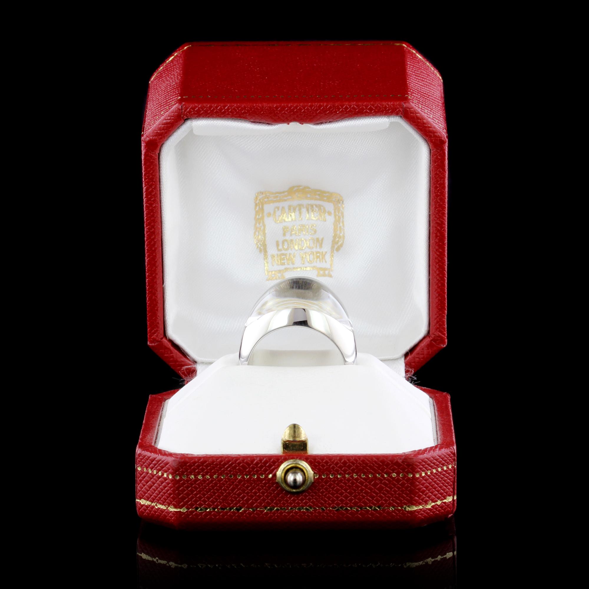 Cartier Myst De Cartier 18 Karat White Gold Rock Crystal Diamond Ring 2