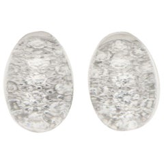 Cartier Myst De Cartier Diamond and Rock Crystal Earrings in 18 Karat White Gold