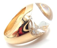 Cartier Myst de Cartier Diamant Bergkristall Dome Gelbgold Ring