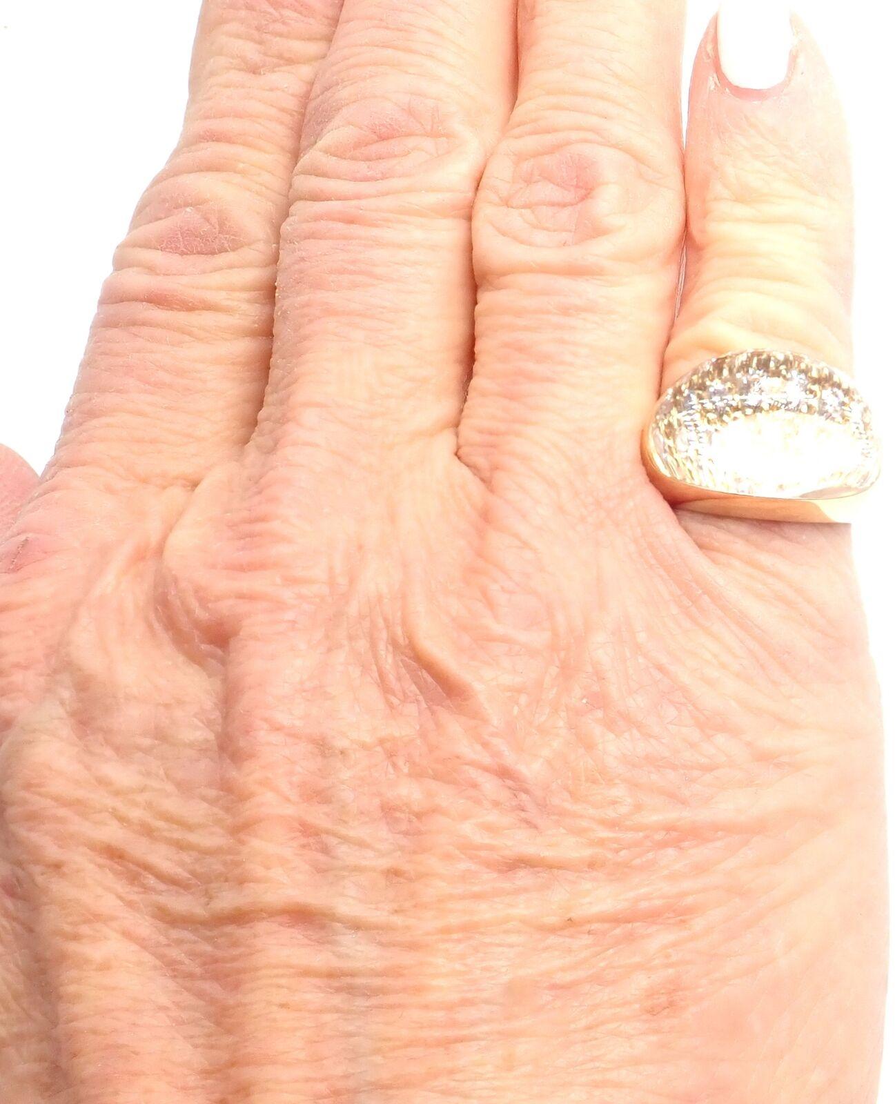 Cartier Myst de Cartier Diamant Bergkristall Dome Gelbgold Ring im Zustand „Hervorragend“ im Angebot in Holland, PA