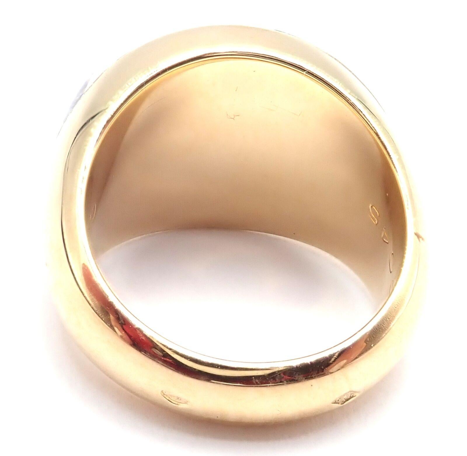 Women's or Men's Cartier Myst de Cartier Diamond Rock Crystal Dome Yellow Gold Ring For Sale