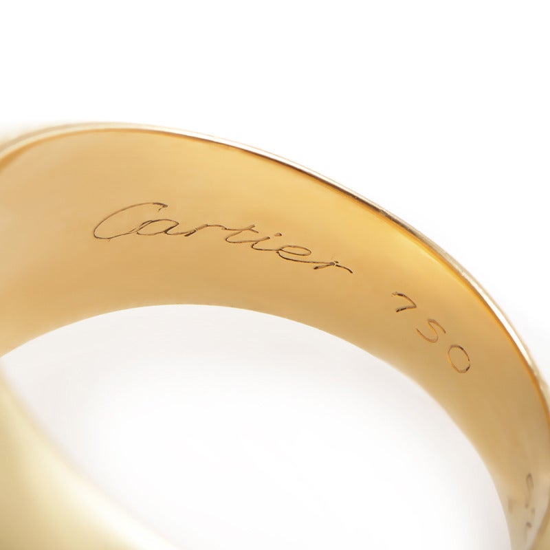 Cartier Myst de Cartier Rock Crystal Diamond Yellow Gold Ring In Excellent Condition In Southampton, PA