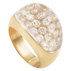 Cartier Myst de Cartier Rock Crystal Diamond Yellow Gold Ring