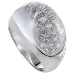 Cartier Myst Diamond and Rocky Crystal White Gold Ring