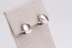 Cartier Myst Rock Crystal Diamond 18 Karat White Gold Dome Earrings