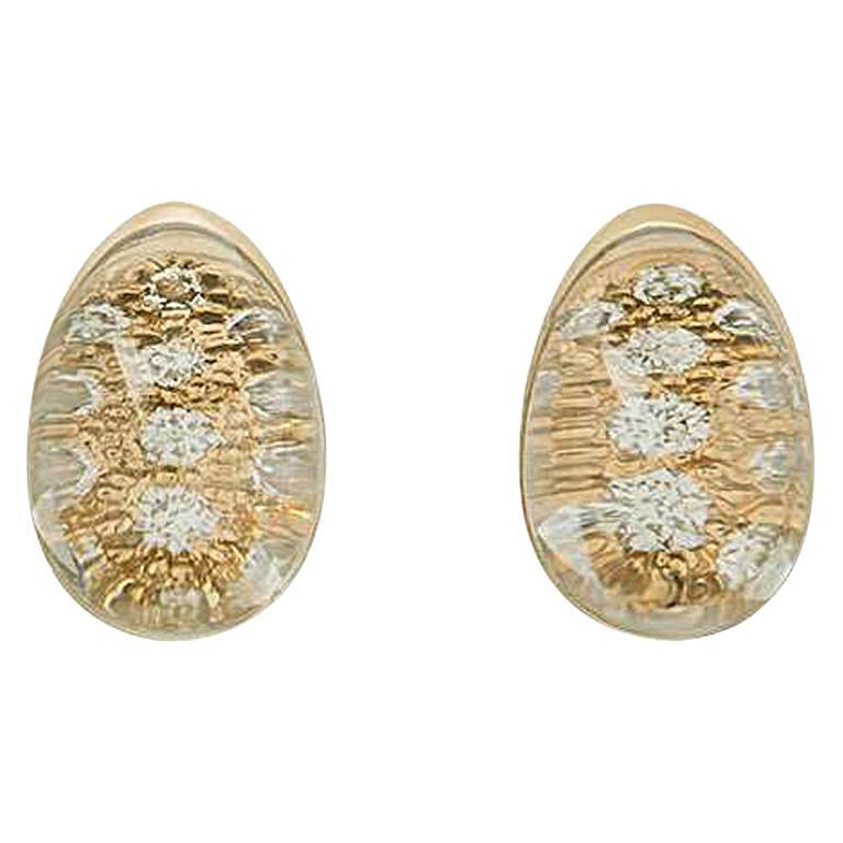 Cartier Myst Rock Crystal Diamond Earrings