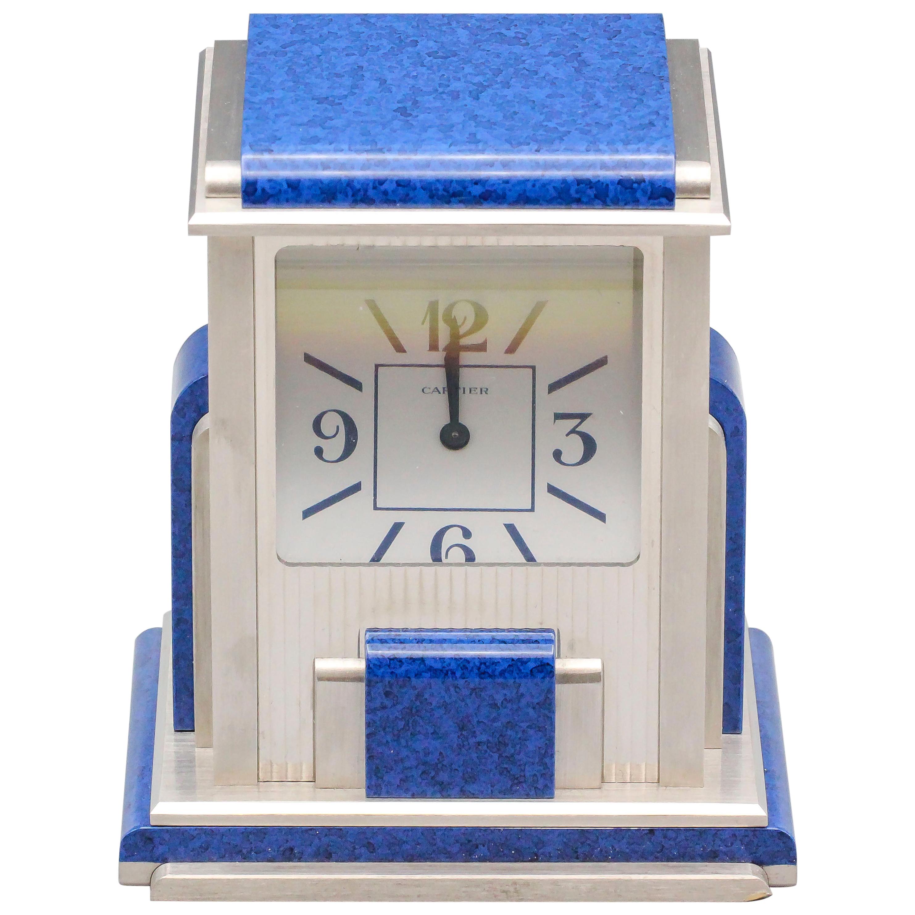 Horloge de bureau à prisme mystérieux Cartier