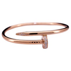 Cartier Nail Bracelet 18K Rose Gold Size 17