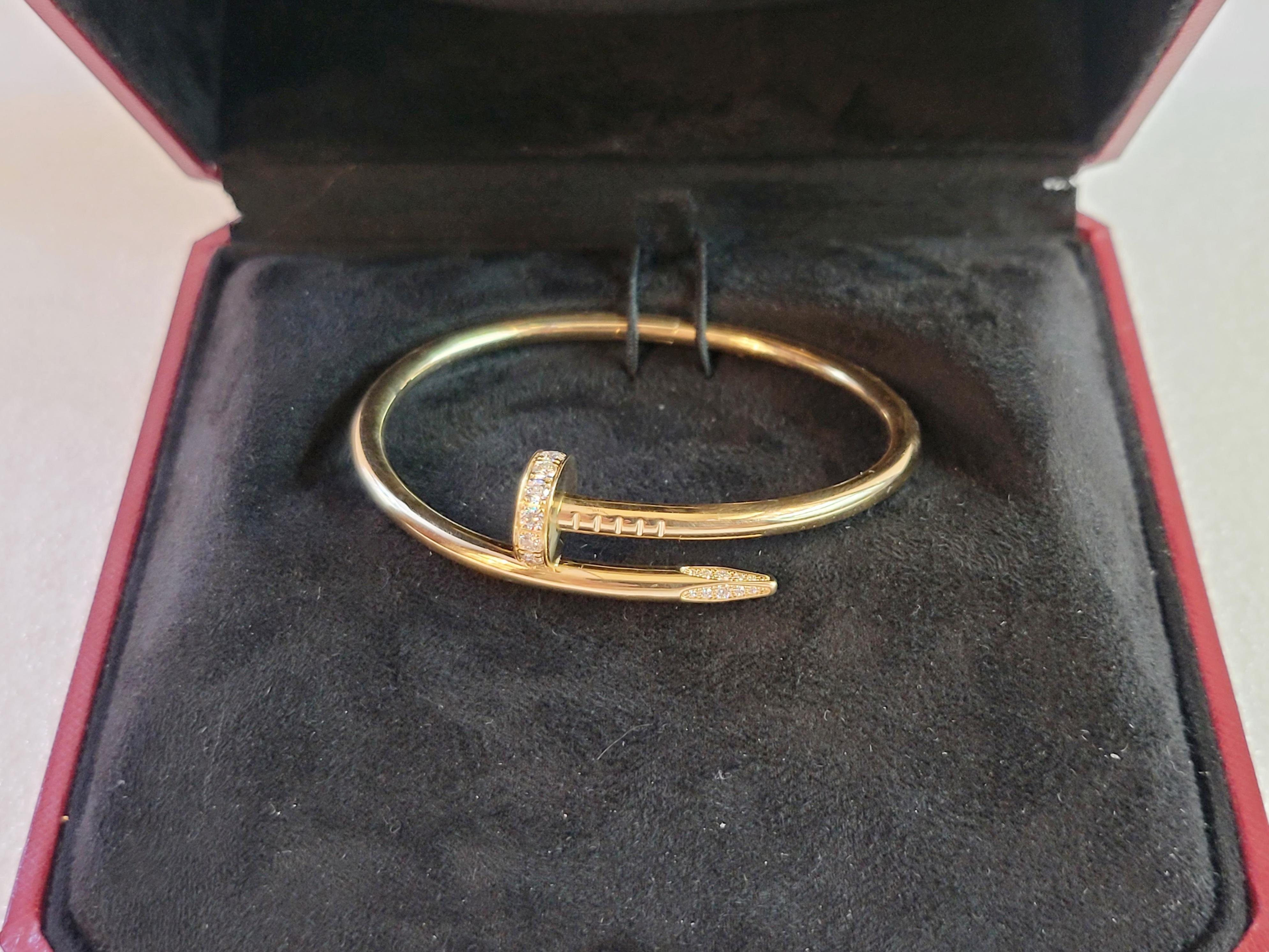 cartier nail diamond bracelet