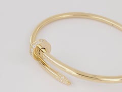 Cartier Nail Bracelet in 18K yellow Gold with Diamonds Size 18