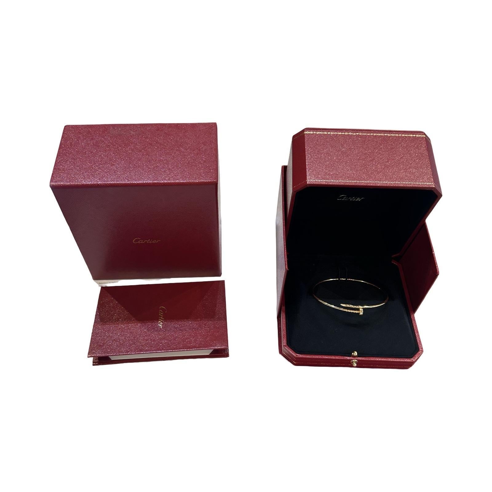 Bracelet à clous de Cartier Petit or rose Taille 19 Boîte et papiers Unisexe en vente