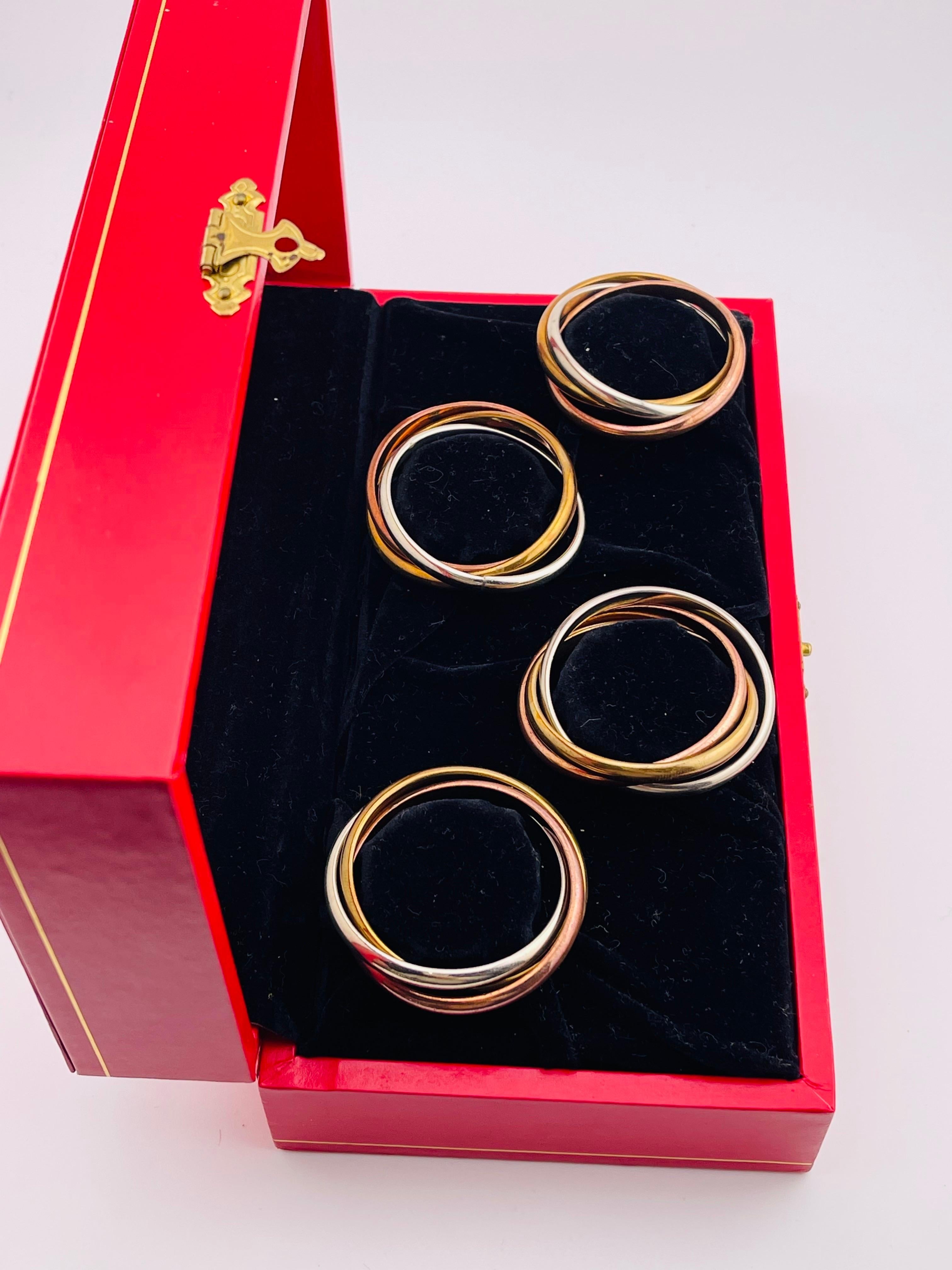 Ronds de serviette CARTIER avec boîte 4 pièces, 