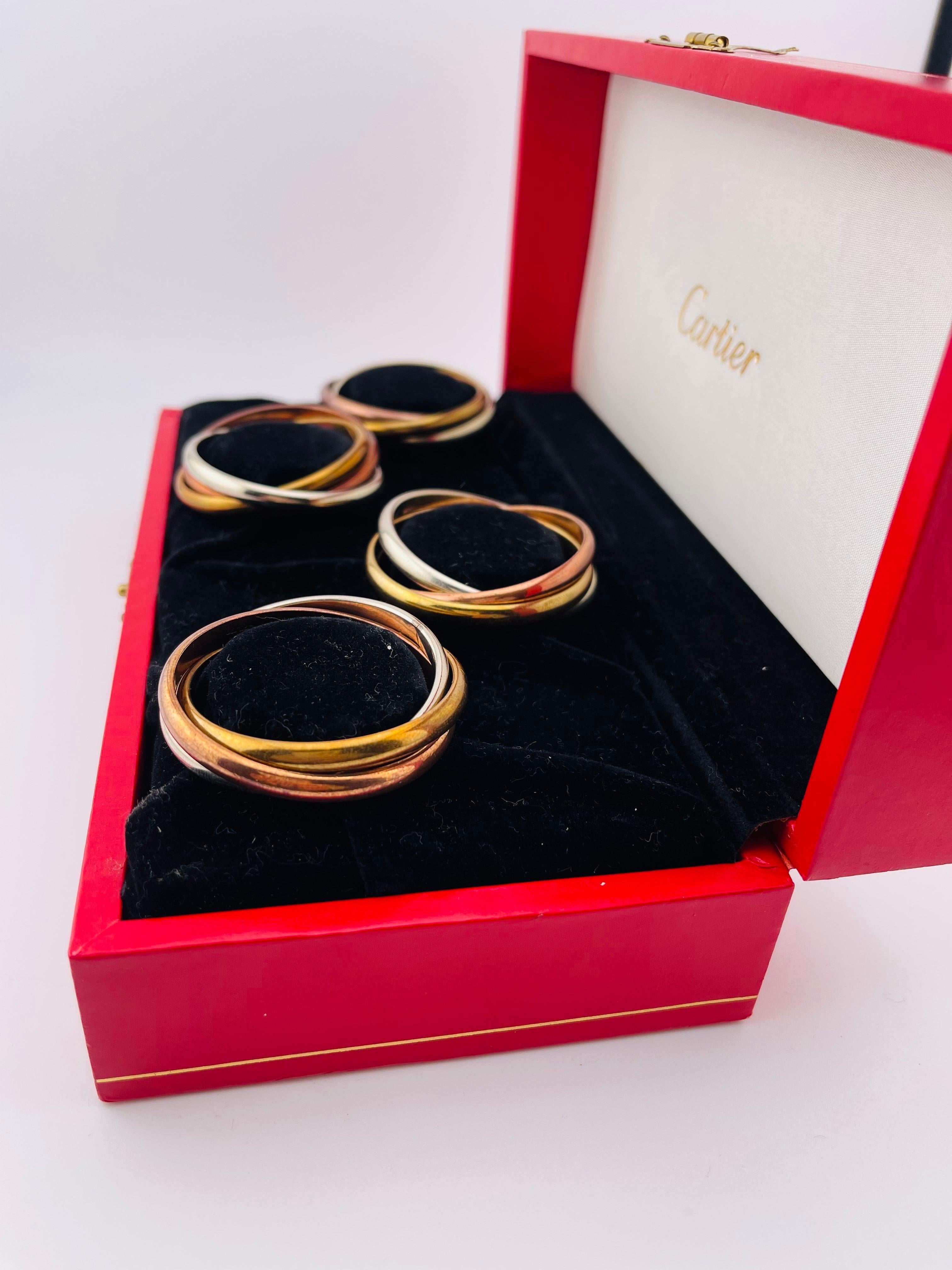 Ronds de serviette CARTIER avec boîte 4 pièces, 