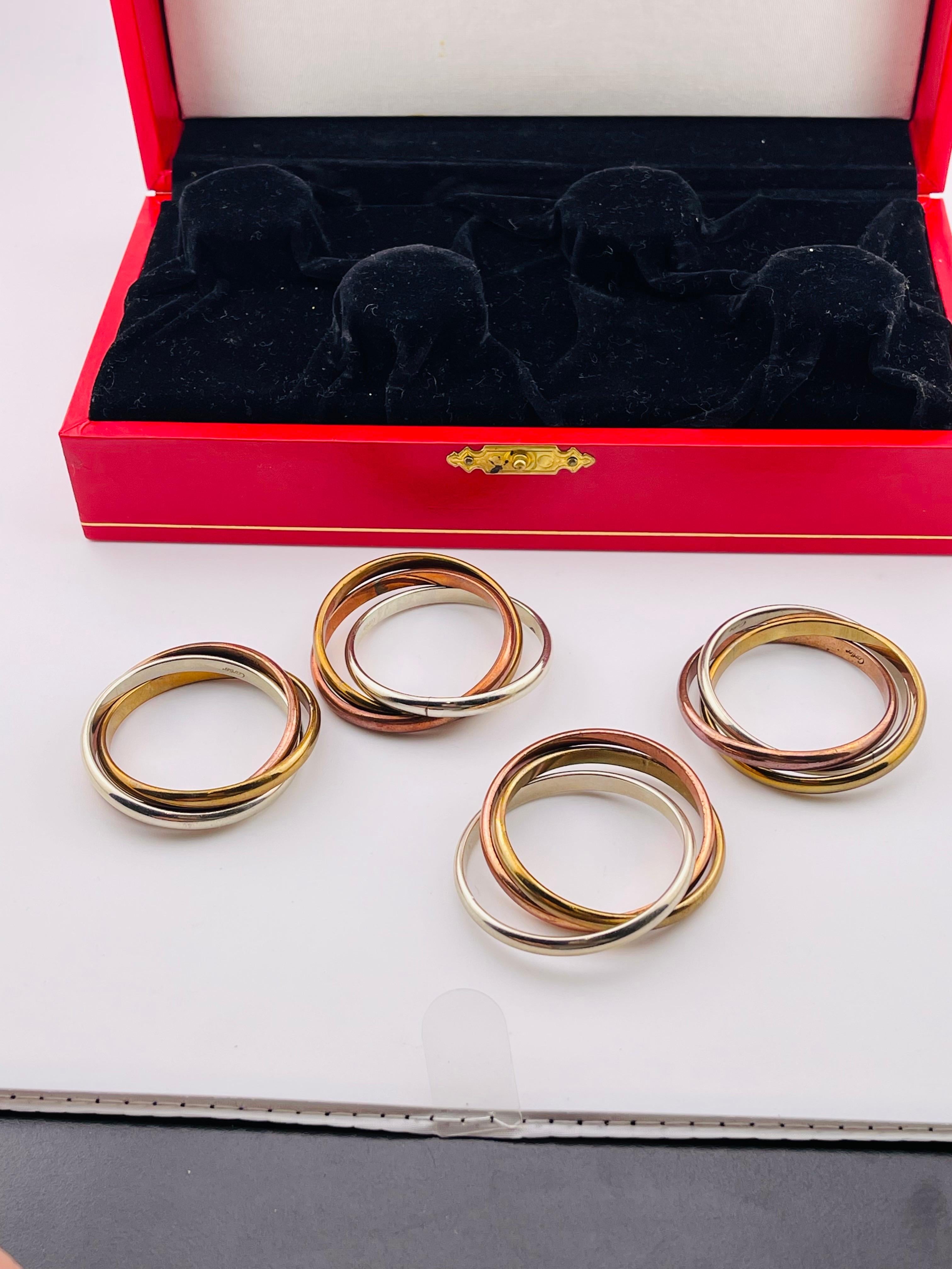 Ronds de serviette CARTIER avec boîte 4 pièces, 